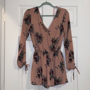 One Clothing Pink Floral Romper